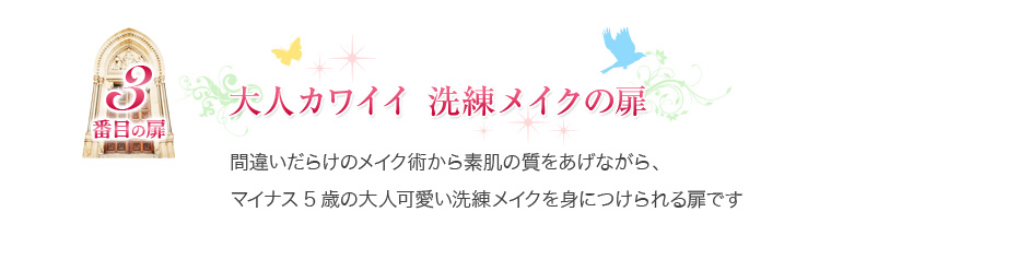 大人カワイイ　洗練メイクの扉